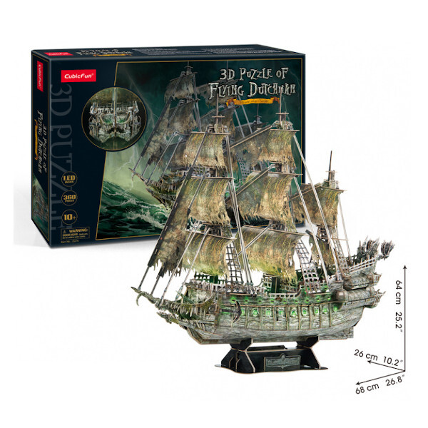 Cubic Fun - 3D Puzzle Flying Dutchmann Fliegender Holländer Piratenschiff LED