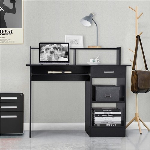 Office Computer Desk with Drawer & Keyboard Tray Laptop PC Table Workstation New