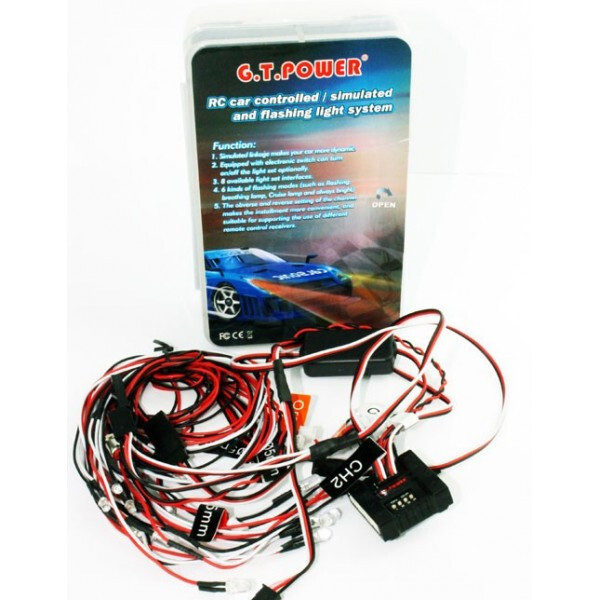 G.T Power RC CAR FLASHING  LED System Turn/Brake/Backup/Flashing #GTP-53