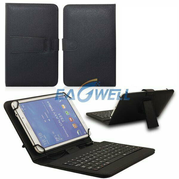 Universal USB Keyboard Folio Leather Case Stand Cover For 7"
