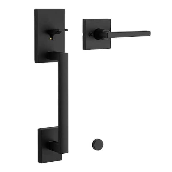 kwikset-san-clemente-matte-black-handleset-halifax-lever-microban-door