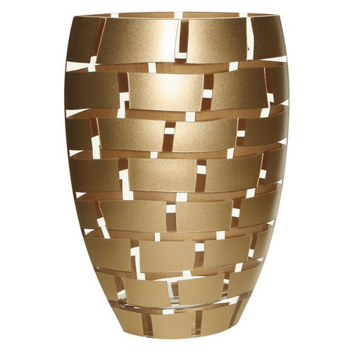 Elegant and Modern European Handcrafted Crystal Vases for - Gold Wall Vase, 12