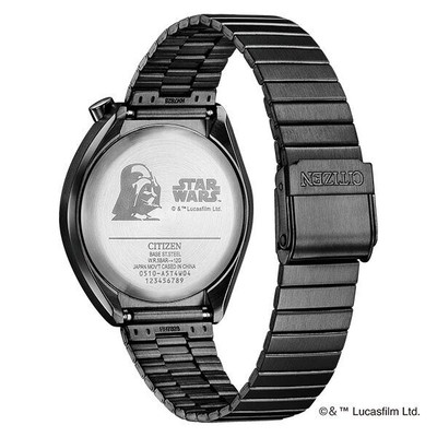 Pre-owned Citizen An3669-52e Black Star Wars Darth Vader Men's Watch In Box