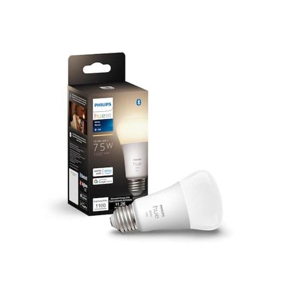 75-Watt Equivalent A19 Smart LED Soft White 2700K Light Bulb Bluetooth 1-Pack