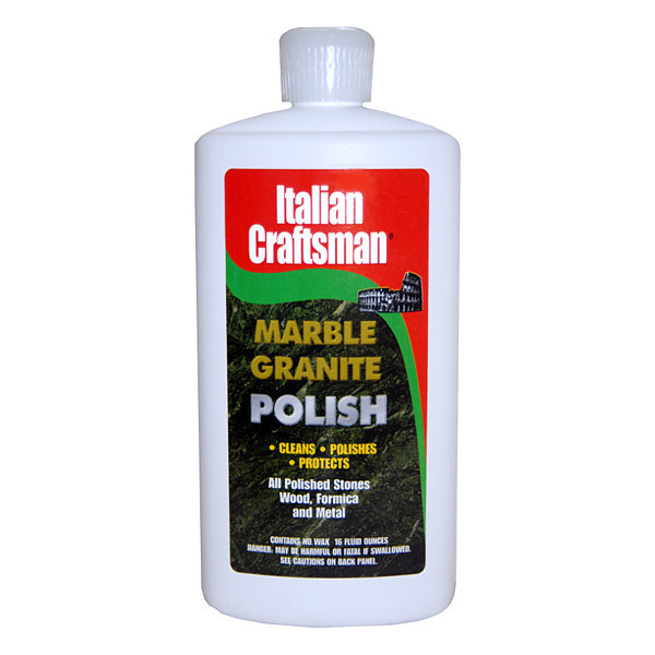 Granite and Marble Polish by Italian Craftsman - Cleans & Protects - 16 Fl. Oz.