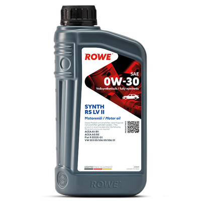 0W-30 Motorenöl 1L für VW 50300 50600/601 Fiat ROWE HIGHTEC SYNTH RS LV II