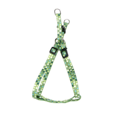 Lil Pals Comfort Wrap Harness 8''-14''  Girth Adj Puppy/Toy Breed New Green Dots