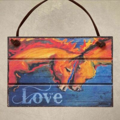 Big Sky Carvers, Western Horse Love, Hanging Ornament