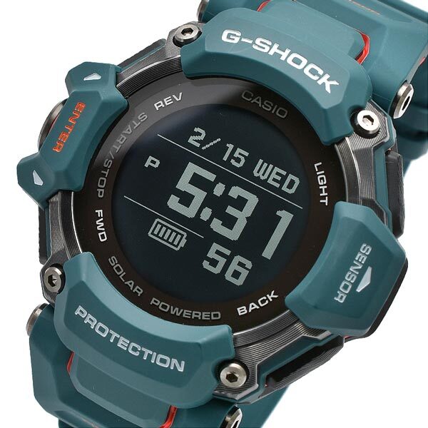 Pre-owned Casio G-shock Gbd-h2000-2jr G-squad Bluetooth Gps Radio Solar Watch Blue