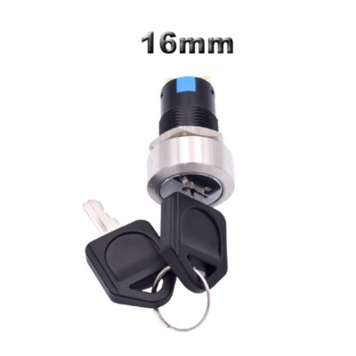 Rotary Key Switch Twist Power ON/OFF 2-Positions Waterproof AC/DC 3A/250V 5/8''