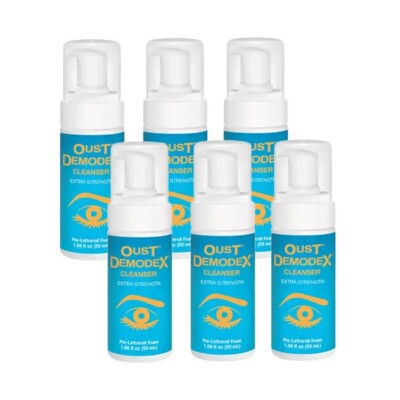 6x Oust demodex foam cleanser 50ml bottle