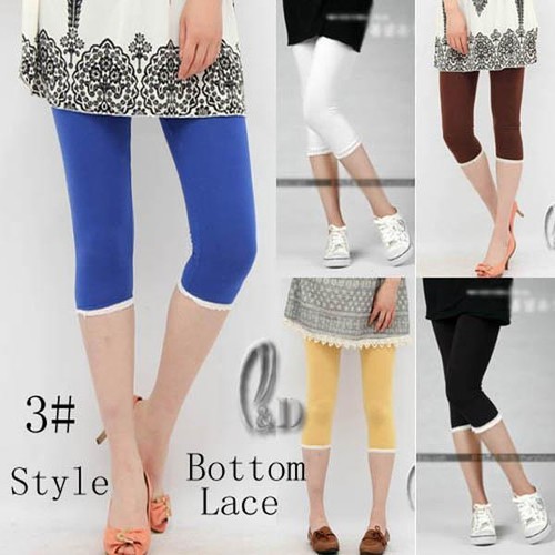 AU SELLER Adults Teens Girls Cotton Bottom Lace Short Leggings Dress pants p059