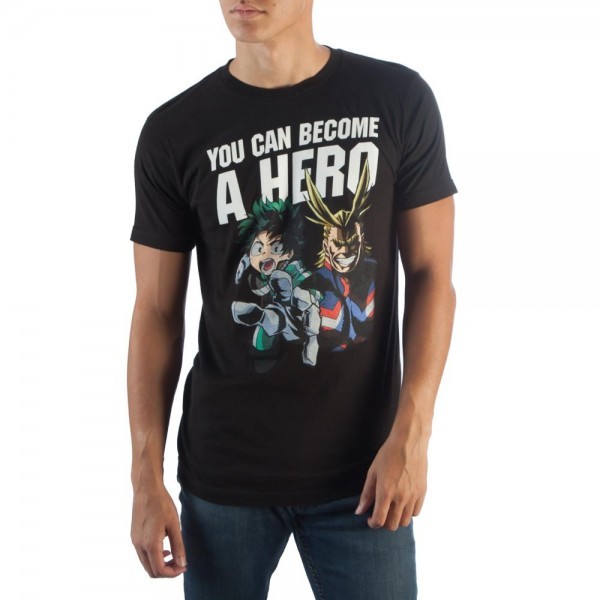 ** Легальная ** Аутентичная футболка My Hero Academia Izuku Midoriya & All Might TS4RF7