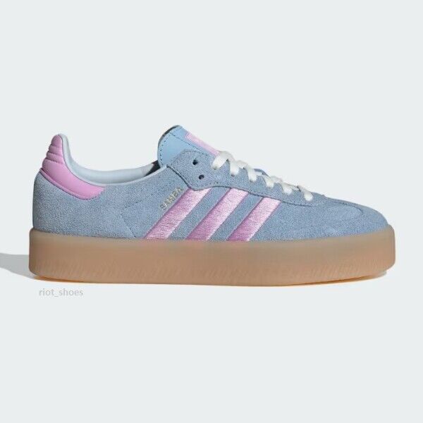 Женские кроссовки Adidas Sambae из замши Clear Sky/Bliss Lilac - JH8836 Expeditedship