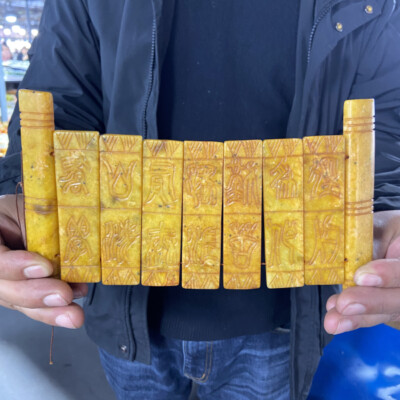 Natural Crystal.Ancient jade.Hand-carved.Exquisite bookontheartofWar.healing390g