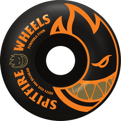 SPITFIRE F4 99A CLASSIC BIGHEAD 55mm BLK W/ORG WHEELS SET