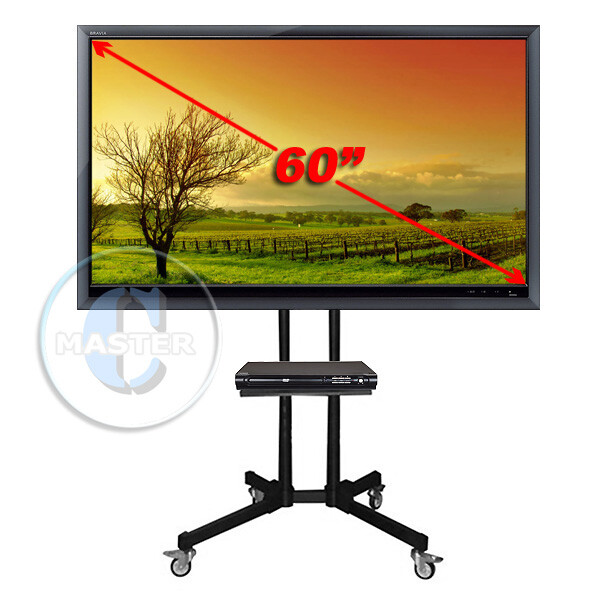 Details About 6ft Art Gallery Conference Show Display Monitor Demo Tv Stand Mount Station Cart