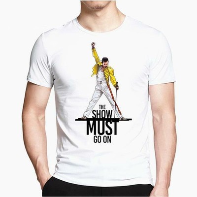 Camiseta de hombre Freddie Mercury The Queen The Show must go on