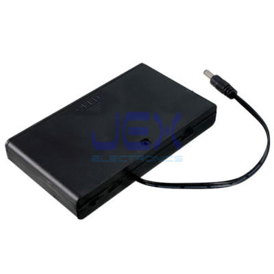 Eight/8X AA DIY Battery Holder Case Box 12V W/ Power Switch & Wire DC 2.1mm Plug