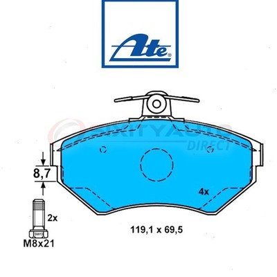 ATE Front Disc Brake Pad Set for 1986-1988 Volkswagen Quantum - Braking kb