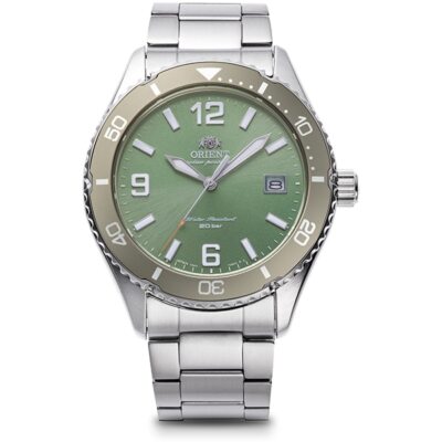 Pre-owned Orient Mako 40 Rn-wj0001e Men's Watch Solar Green Date 2024 From Japan F/s