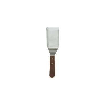 Winco TN719 6 x 3 Stainless Steel Turner w/ Wood Handle