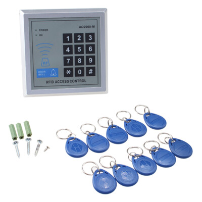 Electric Door 10 Keyfob+Keypad Magnetic Lock Access Control System RFID Tag Card
