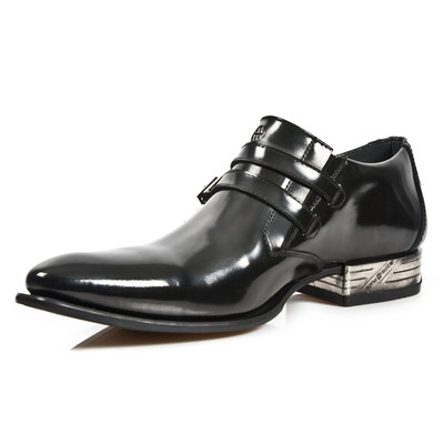 NEW ROCK ROCK BOOTS UNISEX PUNK GOTHIC STIEFEL - STYLE 2246 S5 SCHWARZ