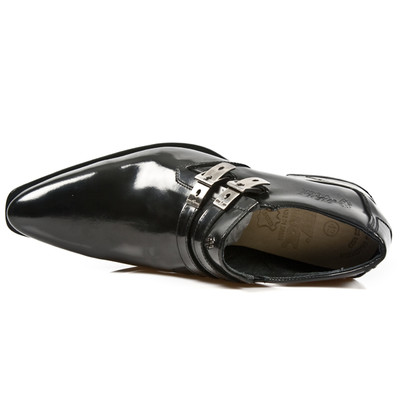 NEW ROCK ROCK BOOTS UNISEX PUNK GOTHIC STIEFEL - STYLE 2246 S5 SCHWARZ