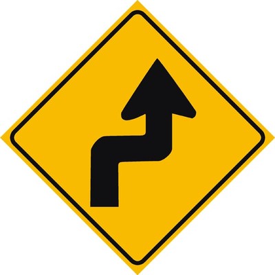 Multi Sharp Curve (Right Arrow) W1-3R Reflective Aluminum Sign