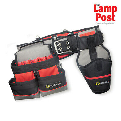 CK Magma MA2738 Electrician Padded Tool Belt Set - Belt, Pouch, Drill Holster
