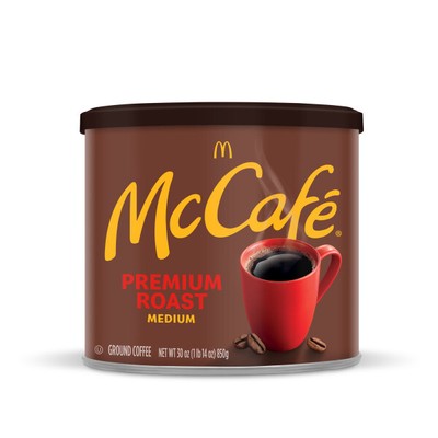 McCafe Premium Roast, Ground Coffee, Medium Roast, 30oz. Canned