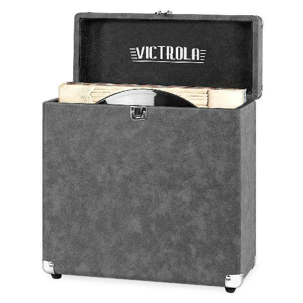 Vinyl Turntable Record Storage Bin Cabinet Organizer Vintage Album Box