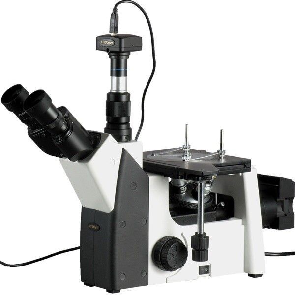 Amscope 50X-1250X Inverted Trinocular Metallurgical Microscope + 18MP Camera