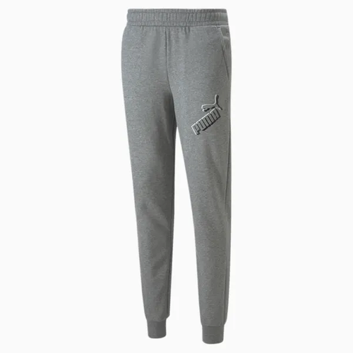 

Мужские спортивные штаны Puma Medium Grey Heather ESS+ Big Logo, Medium gray heather/black/white