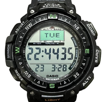 Casio Protrek PRG-40SJ Men's Wristwatch Digital Round Black Good