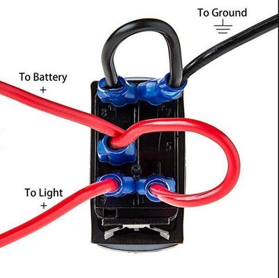Auxillary Battery Rocker Switch ARB Carling Blue Light Car ... carling v series rocker switch wiring diagram 