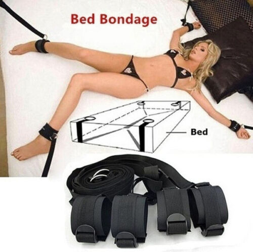 Under Bed Bondage Set Body Restraint Kit Ankle Handcuffs System BDSM Love T...
