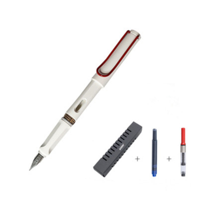 LAMY Safari Special Edition Series White Color - Red Clip EF nib Fountain Pen