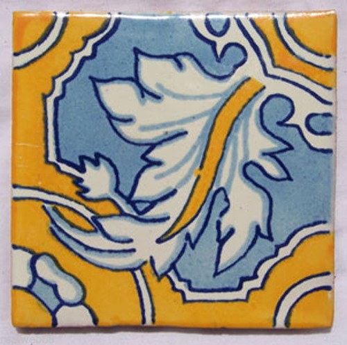 メキシコ　ホーム THREE Mexican HOUSE NUMBER Tile & Iron Frame High Relief