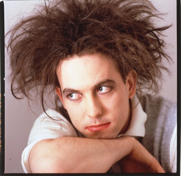 robert smith the cure iconic photo shoot close up original 2 1/4 transparency