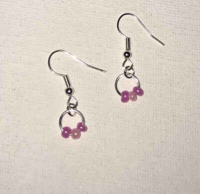 Blythe Doll Beaded Earrings  Dangle Jewellery Handmade Pink  Earrings Only