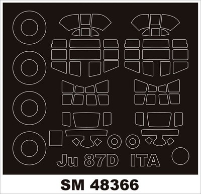 Montex 1/48 Junkers Ju 87D Stuka Paint Mask for Italeri kit outside-inside