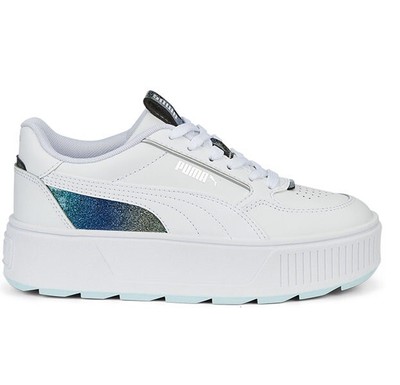 Большие детские кроссовки Puma Karmen Rebelle Night Out Jr Puma Белый/Светло-голубой (387908 01)