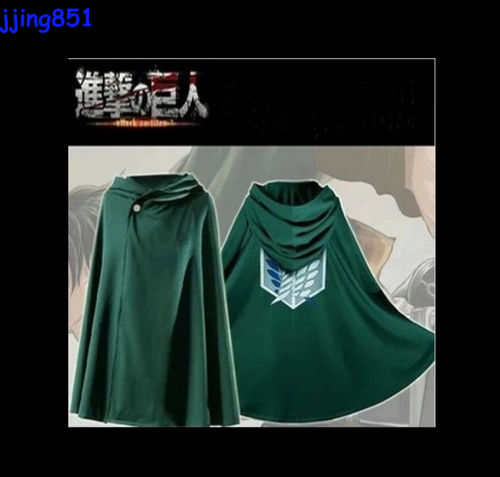 Anime Attack On Titan Scout Regiment Cloak Cape Cosplay Hooded Coat Halloween