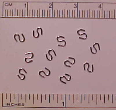 S-HOOKS for 1:32 Stablemate & 1:24 Little Bit Scale Model Horse Tack - SILVER