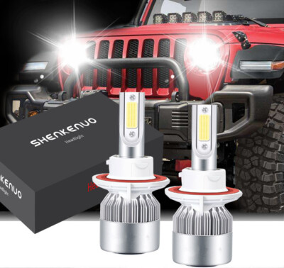 LED Bulb Headlight Lamp Upgrade Kit Low/High Beam for 2018 2019 Jeep Wrangler JL