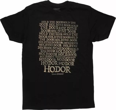Game Of Thrones Hold The Door Hodor T-Shirt Nwt
