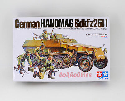 Tamiya 35020 WWII 1/35 German Hanomag Sdkfz251/1 Armored Plastic Military Model