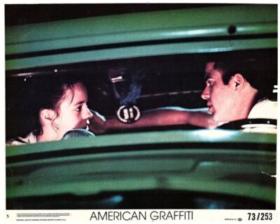American Graffiti 1973 Paul Le Mat and Mackenzie Phillips in car 8x10 photo
